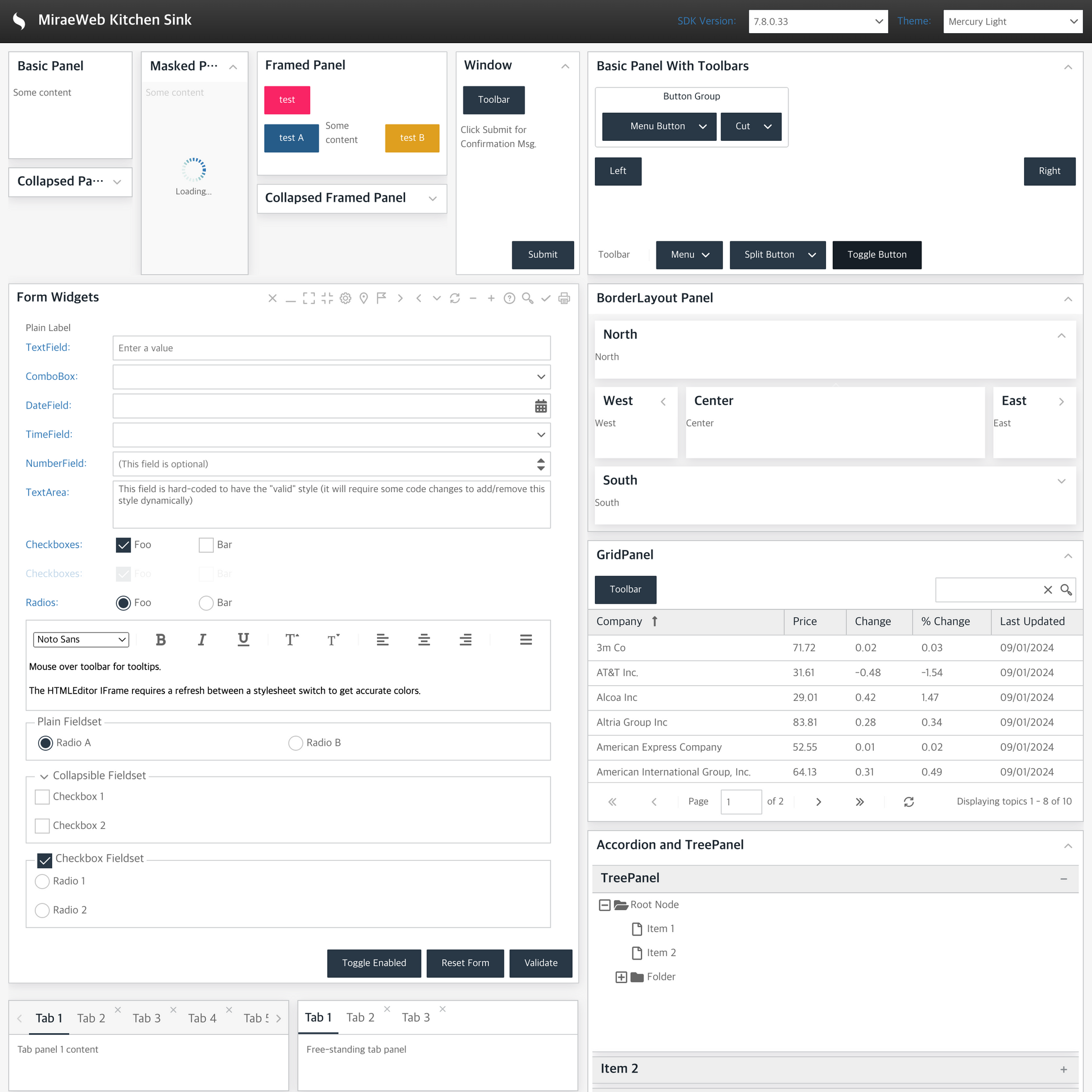 Mercury Light Theme