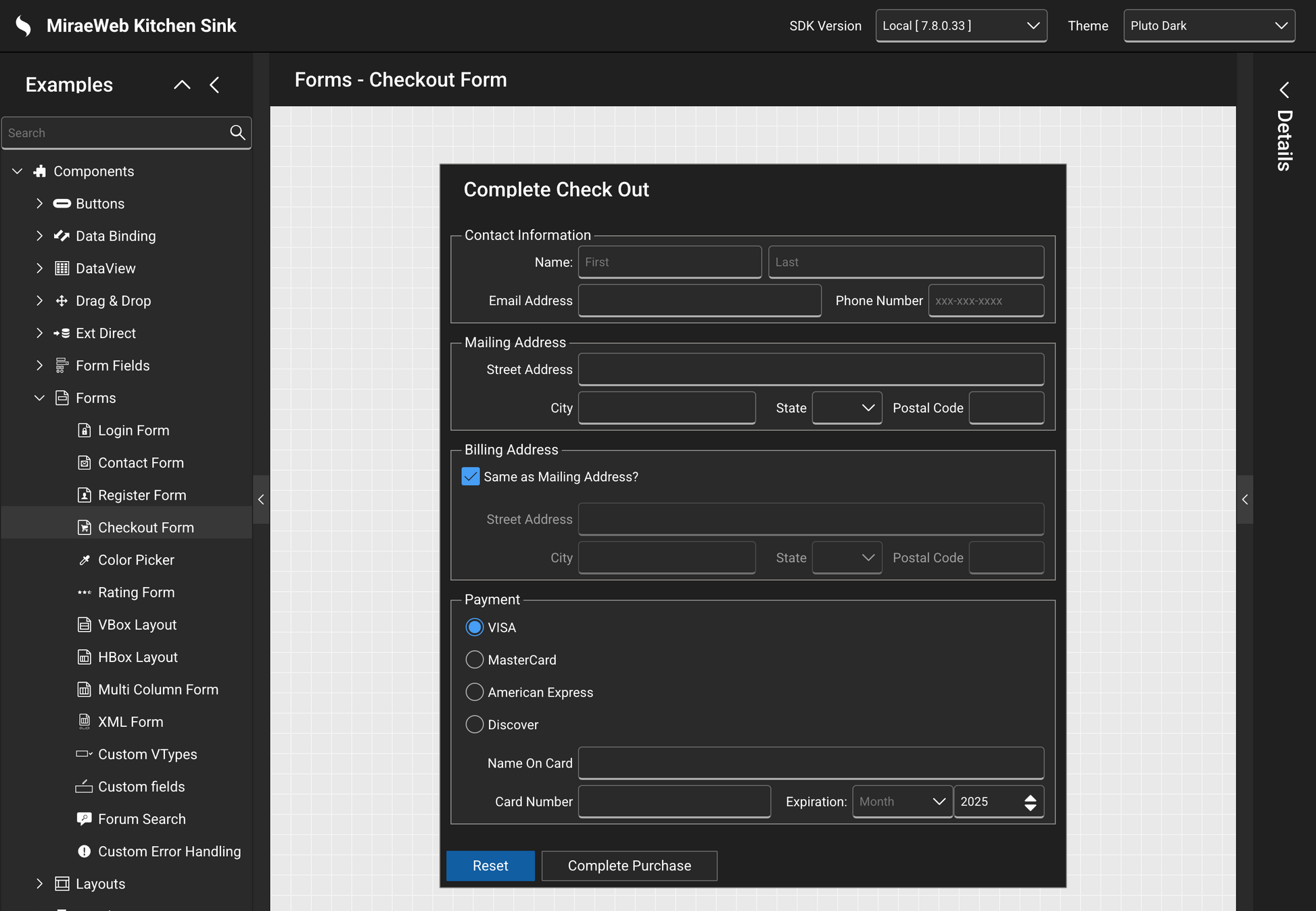 Ext JS Themes - Pluto Dark Theme | ExtJS Theme Store – Ext JS Themes Store